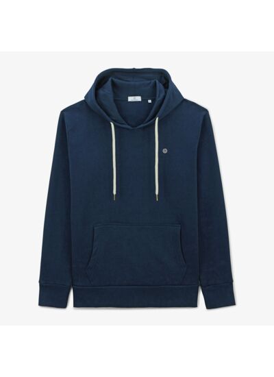 Sweat à capuche bleu marine avec cordons