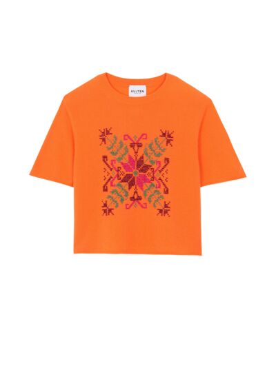 Top JOSELI Cropped top cachemire col rond