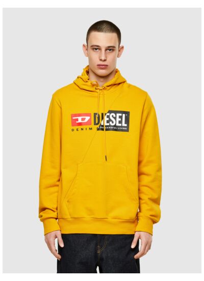 Sweat-shirt à capuche en coton avec logo divisé