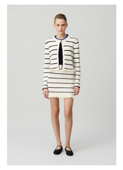 Jupe rayures maille fine