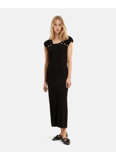 Robe Longue Details Epaulettes