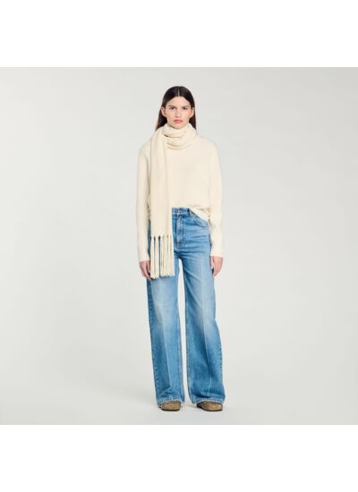 Pull en maille col écharpe