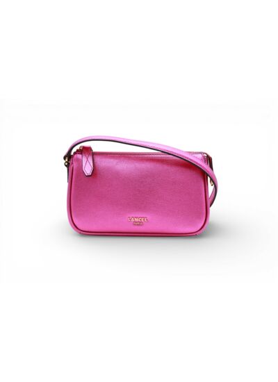 Lettrines de Lancel - Mini Sac Pochette Zippe - ROSE METALLISE