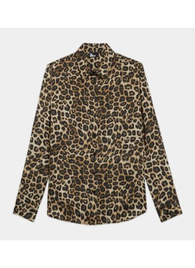 Chemise En Soie Léopard