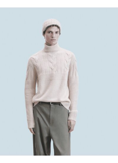 Pull Col Roulé Torsades