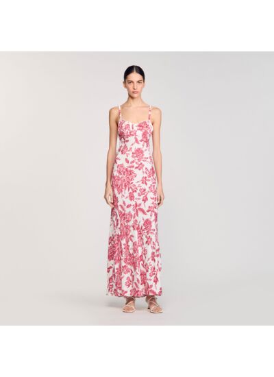 Robe longue à imprimé fleuri