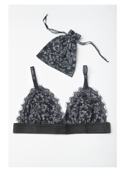 Soutien-gorge triangle Secret à motif fleuri