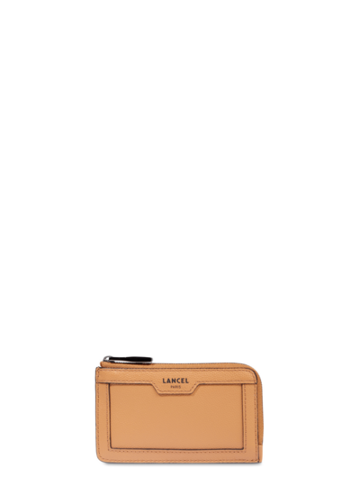 Charlie de lancel - porte-cartes zippe - camel