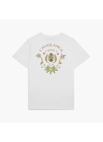 Casablanca T-Shirt Joyaux D'Afrique Tennis Club Blanc