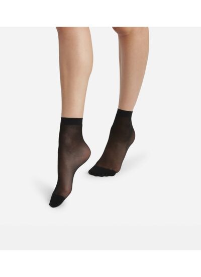 Lot de 2 paires de socquettes en voile renforcé Noir Ultra Resist