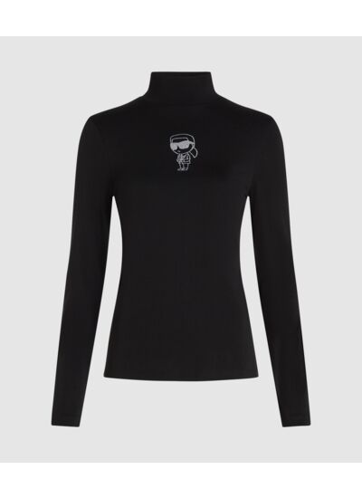 IKON GLITTER MOCK NECK LS TOP