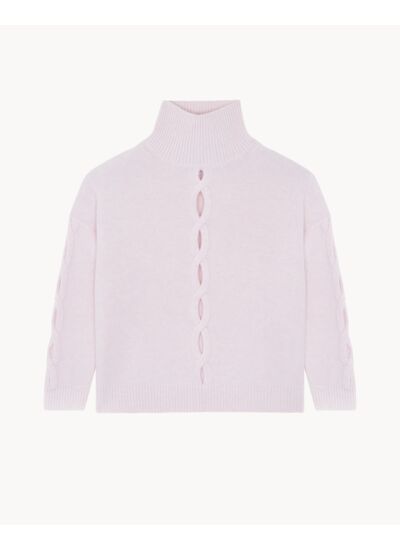 Pull Louane Pull Cachemire Femme Col Cheminée, 4 fils