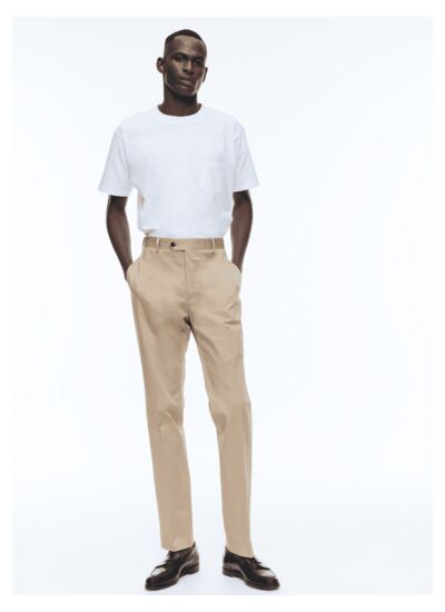 Chino en gabardine de coton biologique