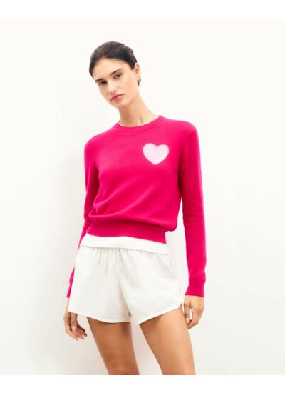 Pull Col Rond Cœur Broderie Future
