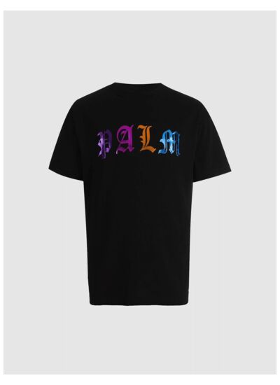 Palm Angels T-Shirt Gothic Logo Noir