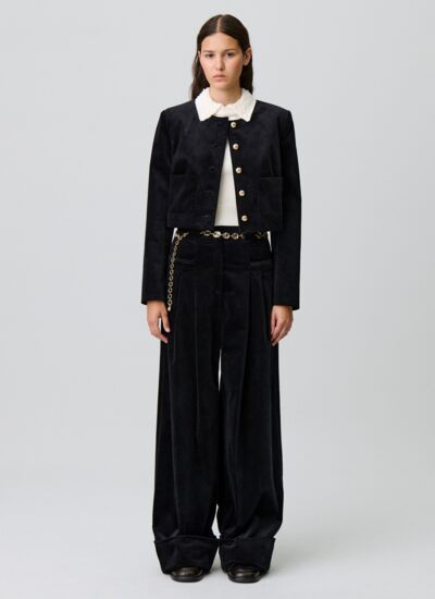 Claudie pierlot Veste boîte courte velours