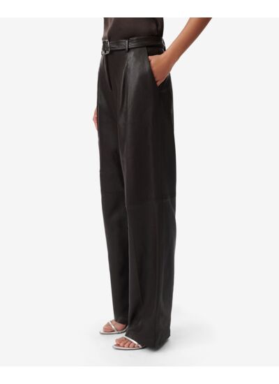 Pantalon Tailleur En Cuir Asia
