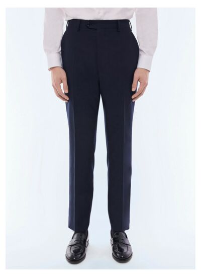Pantalon de costume ajusté en laine