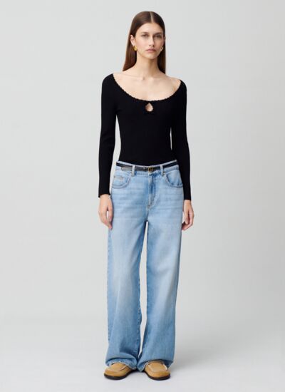 Claudie pierlot Top manches longues maille fine