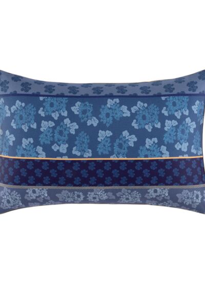 Kenzo - Taie d'oreiller en satin bleu, K Origami
