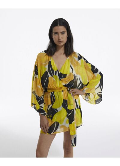 Robe Courte Kimono Femme