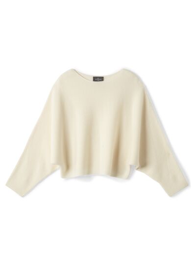 Pull col bateau à côtes - Femme - NATUREL