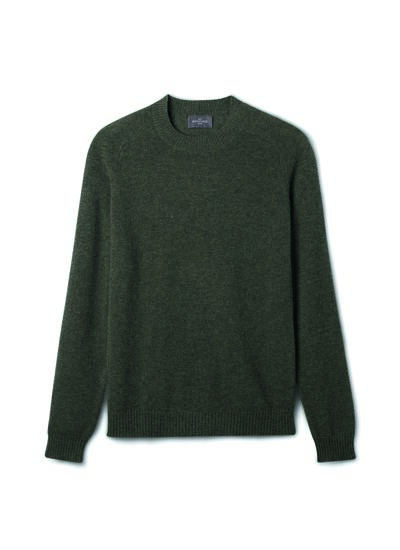 Pull col rond manches marteau - Homme - KAKI OMBRE