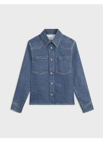 Surchemise Leeron en denim bleu