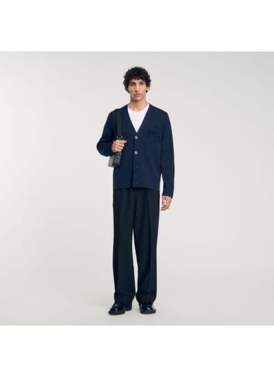 Cardigan détail fleur