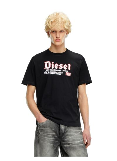 T-shirt avec imprimé Diesel floqué