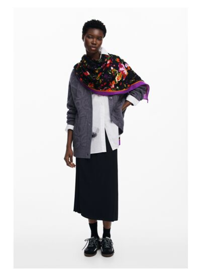 FOULARD MIXED FLOWERS 2 RECTANGLE