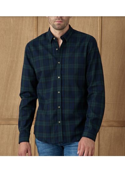 Chemise Mercer en flanelle carreaux Off Green