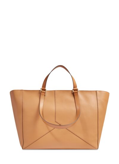 Enveloppe De Lancel - Sac Cabas Zippe L - Camel