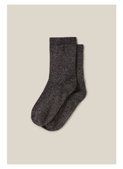 Chaussettes noires pailletées