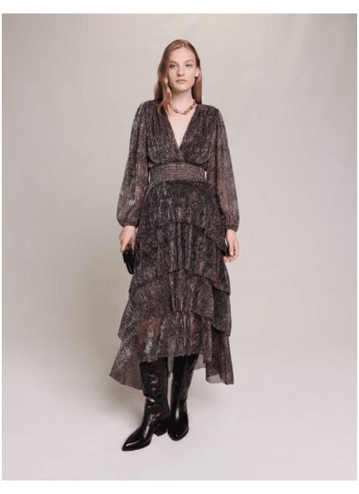 Robe longue à volants