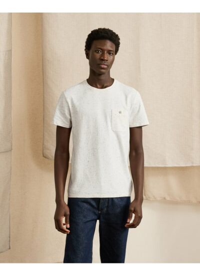 T-shirt col rond bleu marine