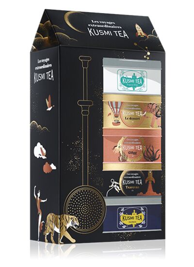 La Sélection - Coffret 5 boîtes + pince à thé - 101 gr
