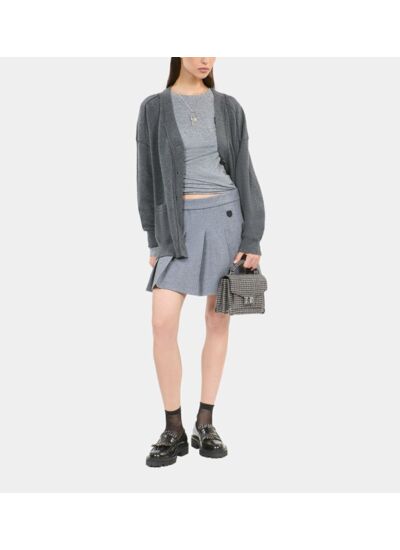 Cardigan En Cachemire Gris Femme