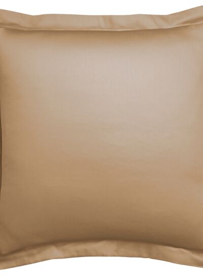 DODO Taie d'oreiller harmonie satin de coton coloris caramel