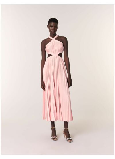 Robe longue plissée