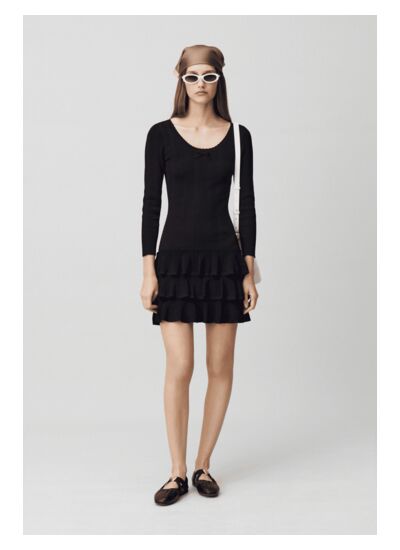 Robe courte maille fine