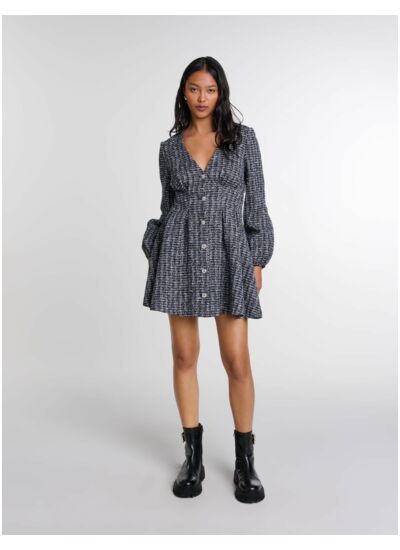 Robe courte en tweed