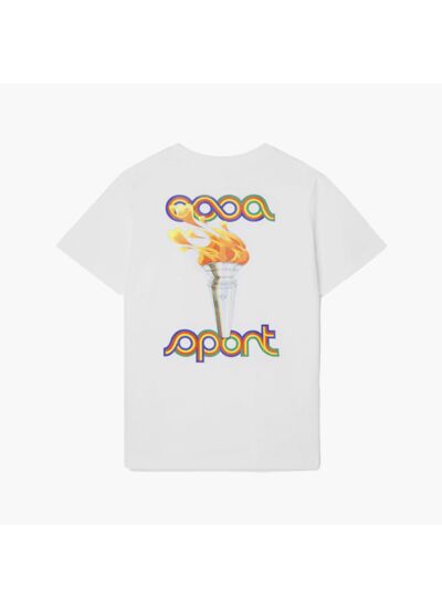 Casablanca T-Shirt La Flamme du Sport Blanc