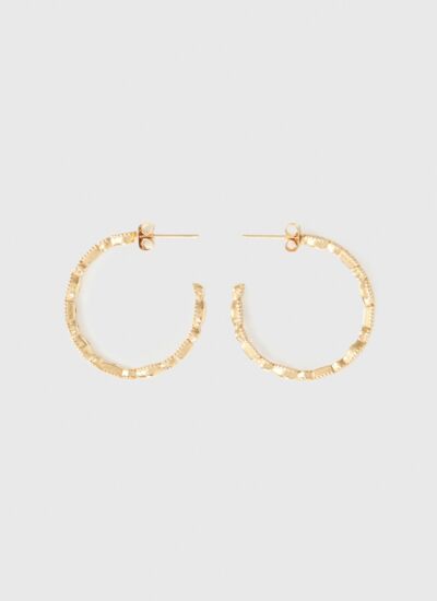 Maje Boucles d'oreilles créoles à strass
