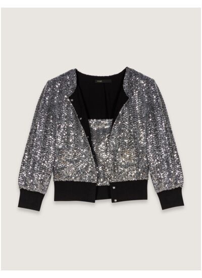 Veste courte à sequins