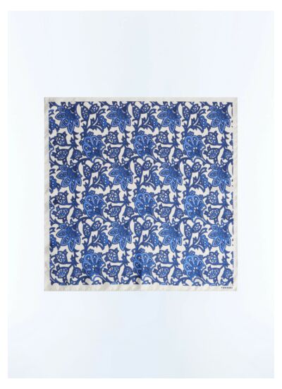 Pochette en twill de soie à motif floral