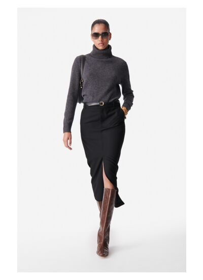 Jupe Denna En Viscose Mélangée