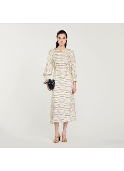 Robe longue à pois