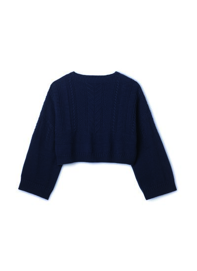 Pull col rond guernesey - Femme - MARINE