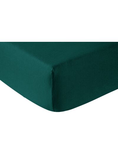 DRAP HOUSSE | Lin Lavé Lina - Vert Sapin